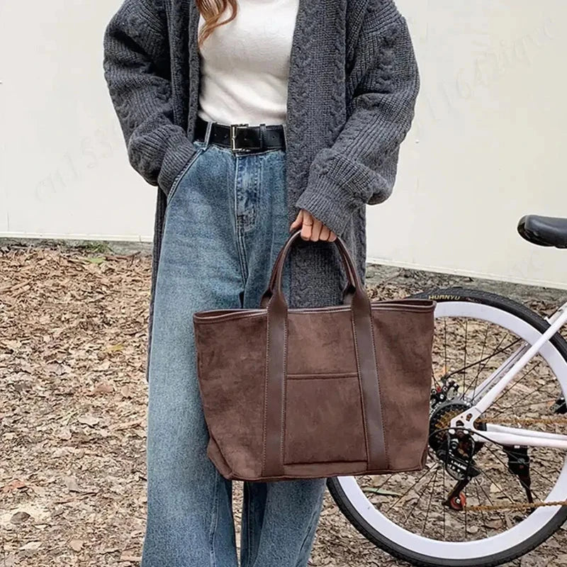 Amblot Classic suede tote bag