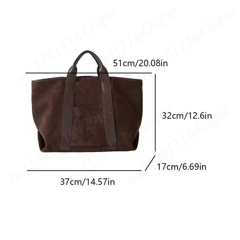 Amblot Classic suede tote bag