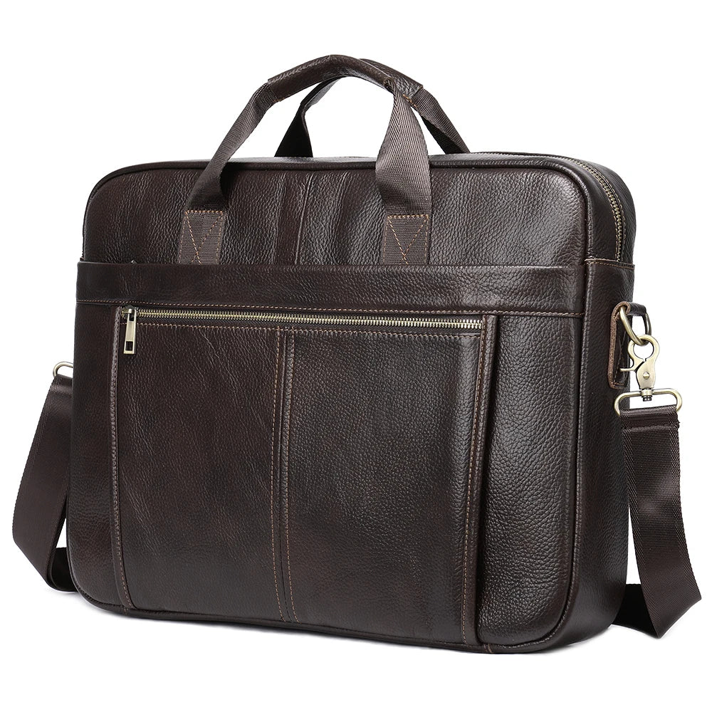 Amblot Coffee (14 inch) Stylish leather executive briefcase