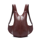 Amblot Coffee Anti-theft leather backpack