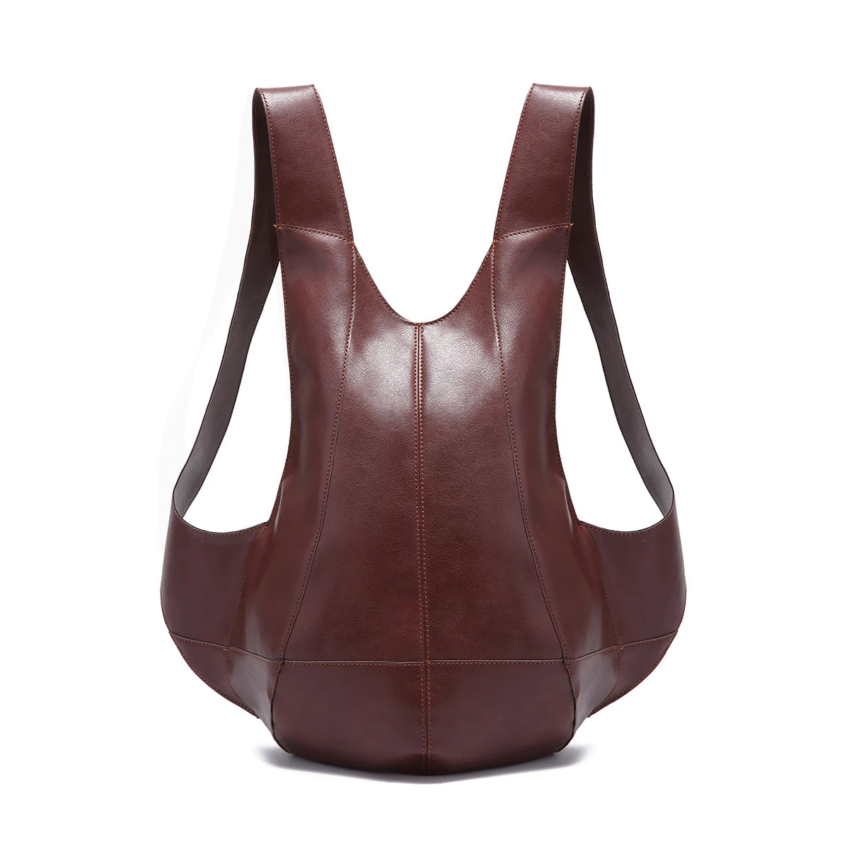 Amblot Coffee Anti-theft leather backpack
