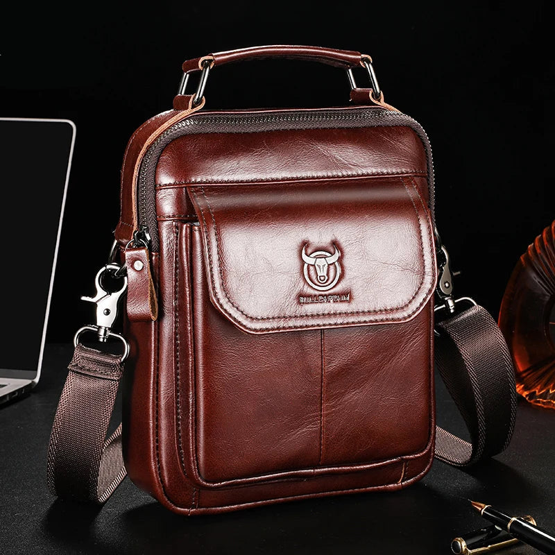 Amblot Coffee Classic leather crossbody bag