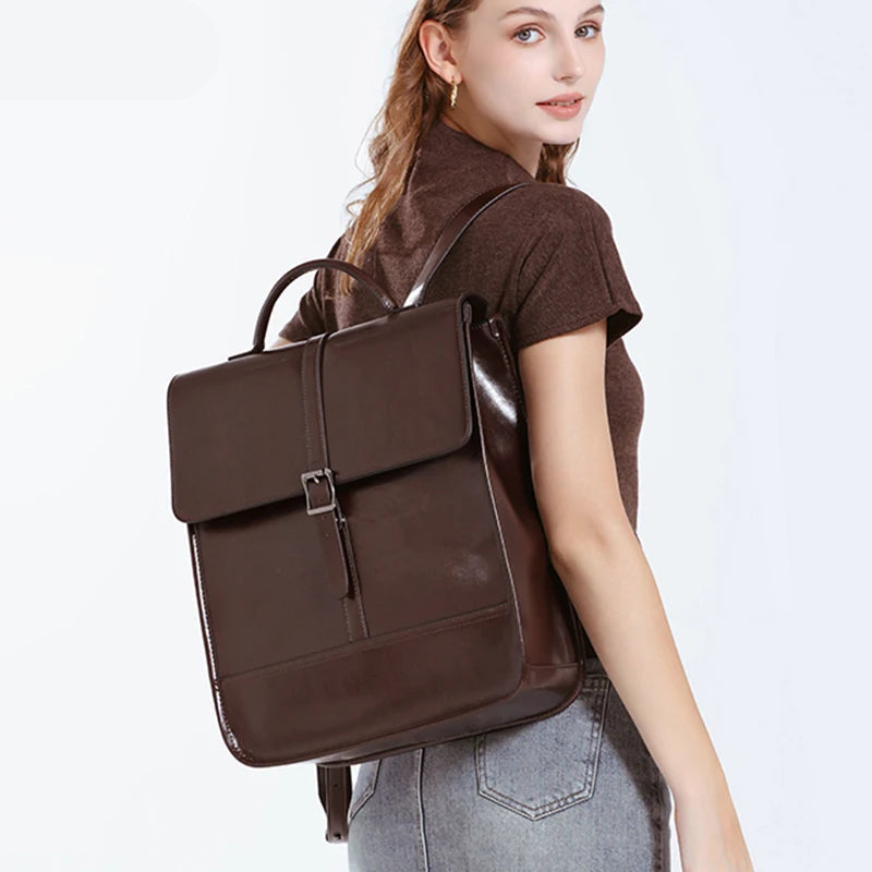 Amblot Coffee Classic leather satchel