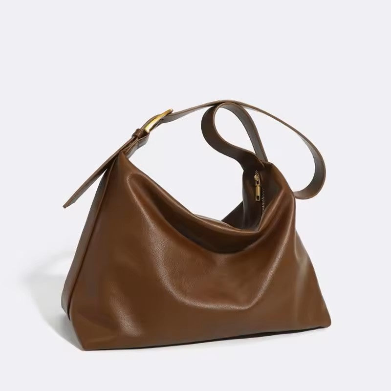 Amblot Coffee Large shoulder hobo bag