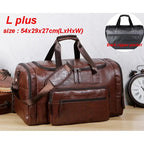 Amblot Coffee (Large) Style B Convertible leather duffle bag