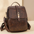 Amblot Coffee Leather flap satchel