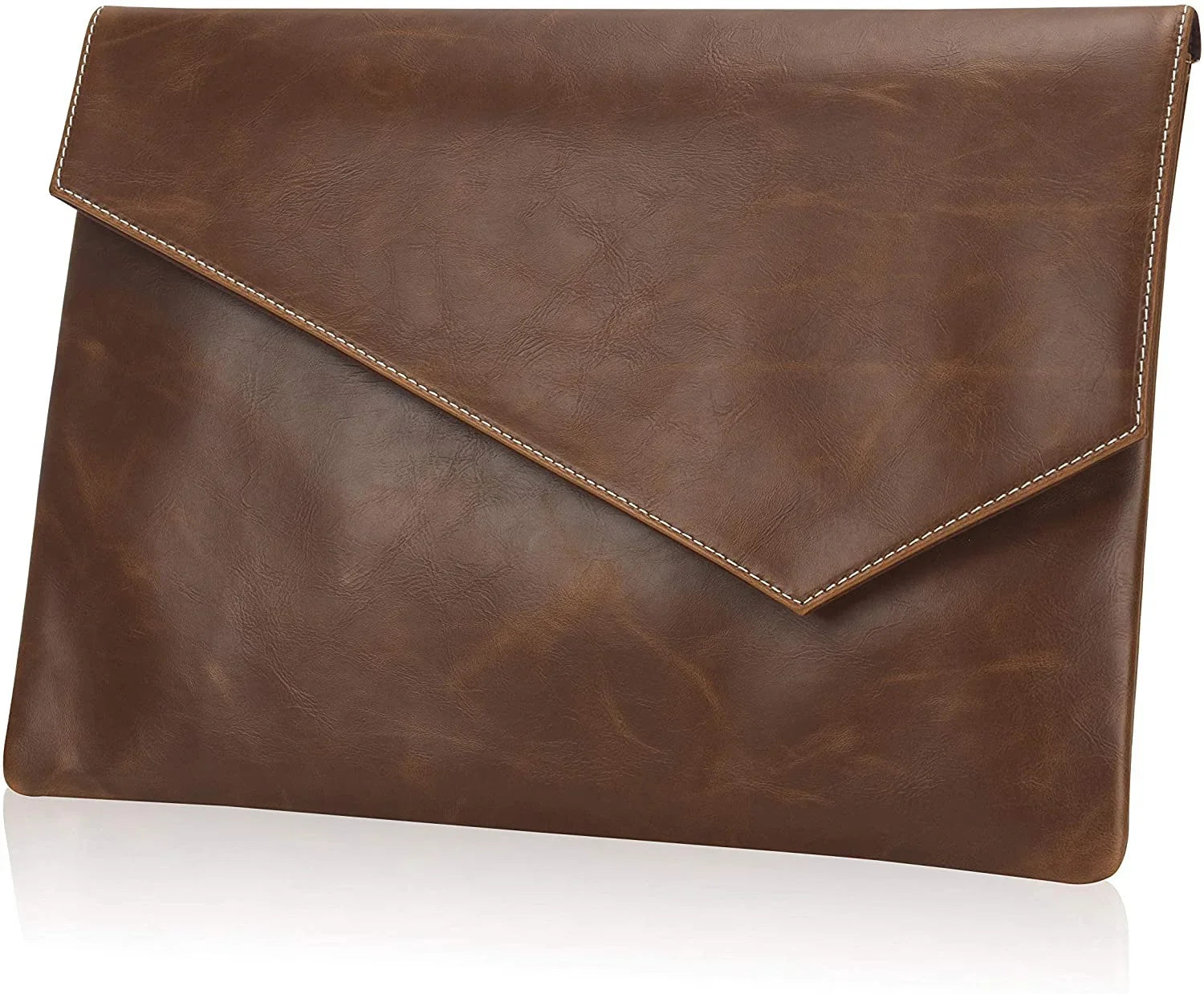 Amblot Coffee Men's leather clutch bag