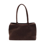 Amblot Coffee Retro Suede Large Capacity Women's Shoulder Bag