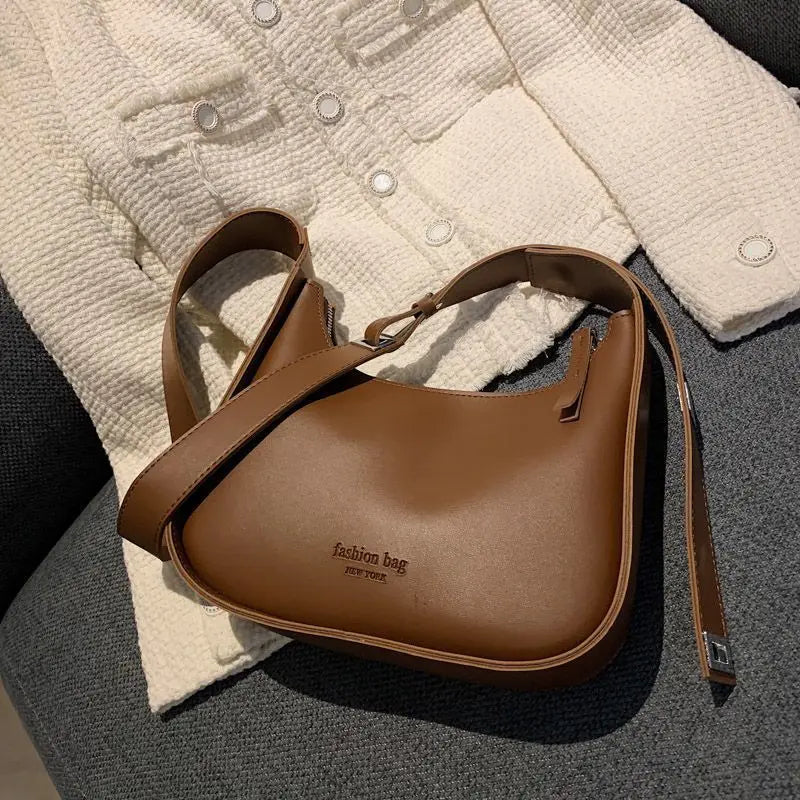 Amblot Coffee Soft leather shoulder bag