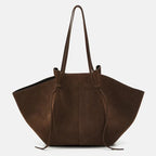 Amblot Coffee Soft suede tote bag