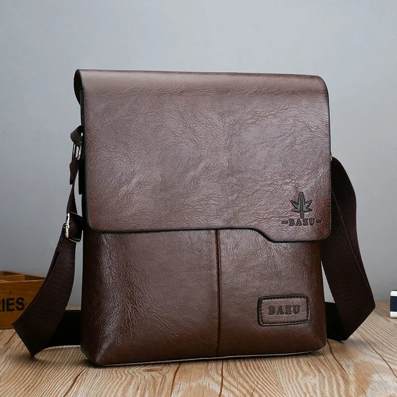 Amblot Coffee Versatile leather crossbody bag