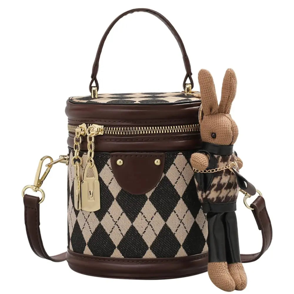 Amblot Coffee Vintage leather shoulder bag