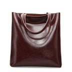 Amblot Coffee Vintage leather tote bag