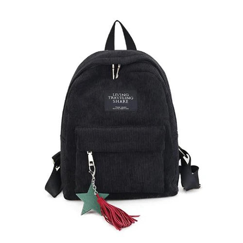 Amblot Colorful women corduroy backpack