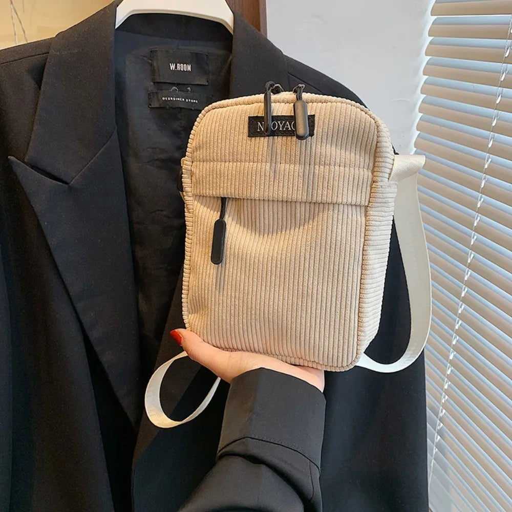 Amblot Compact corduroy crossbody bag