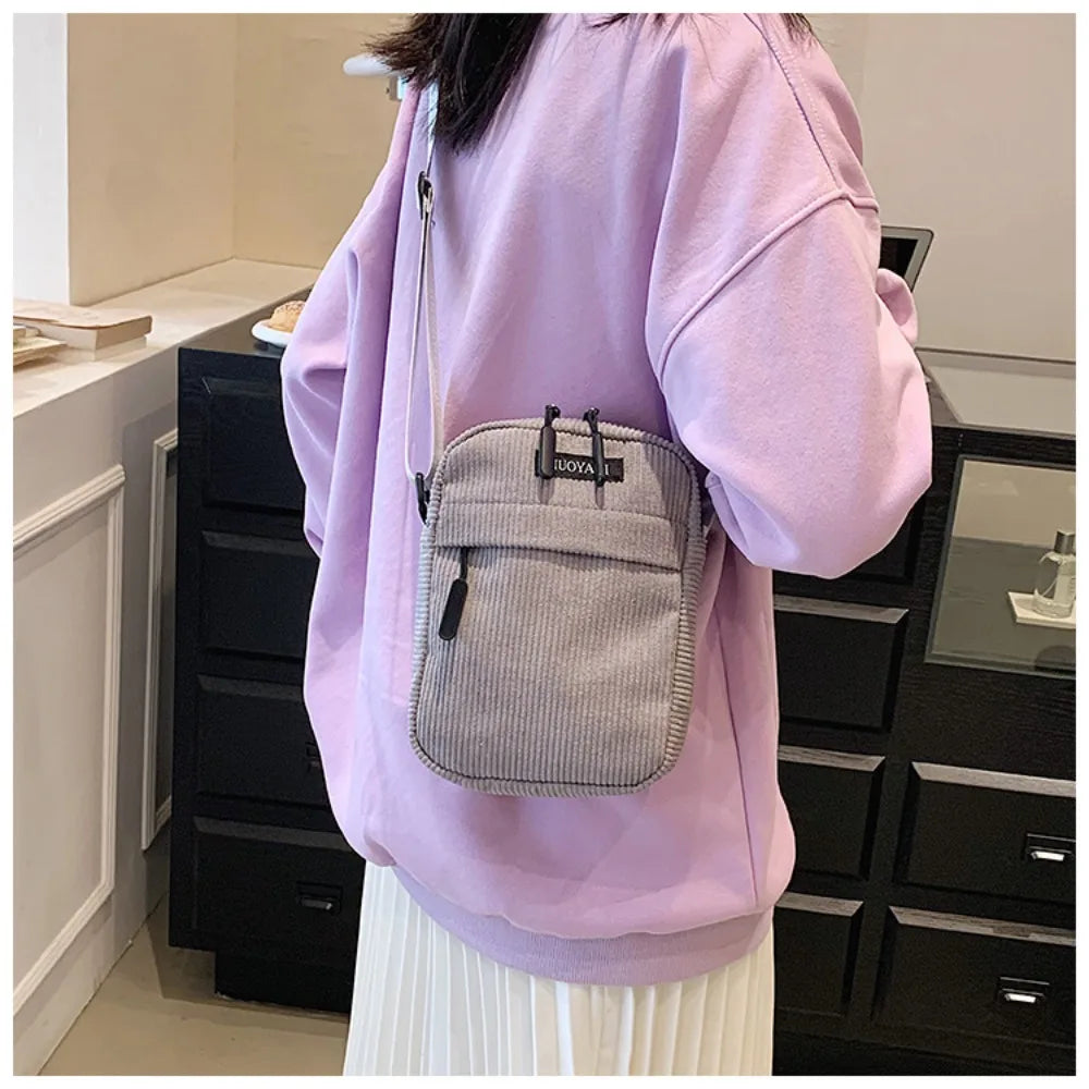 Amblot Compact corduroy crossbody bag