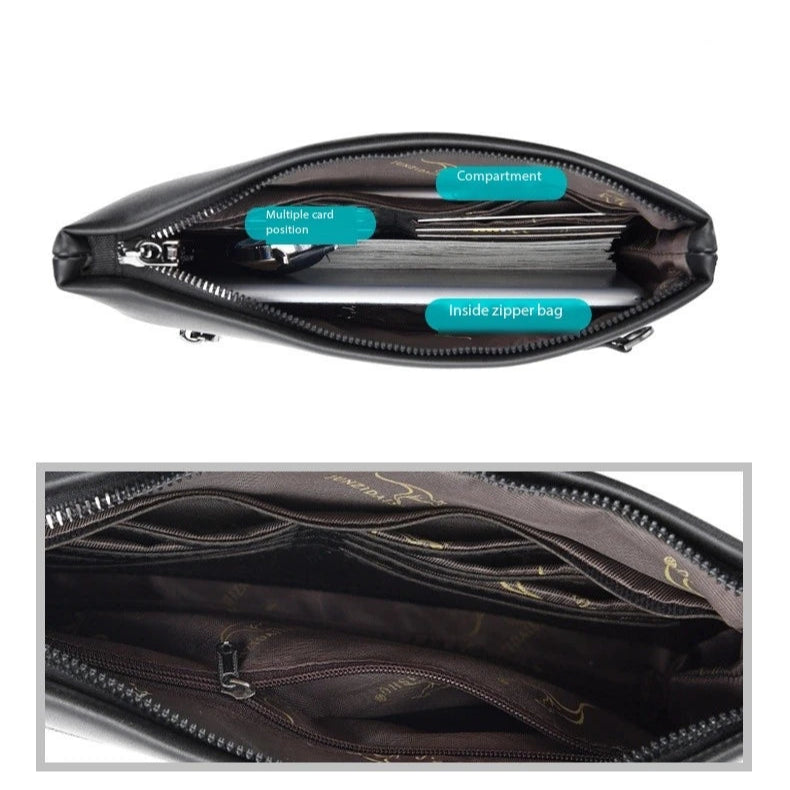 Amblot Compact leather clutch for essentials