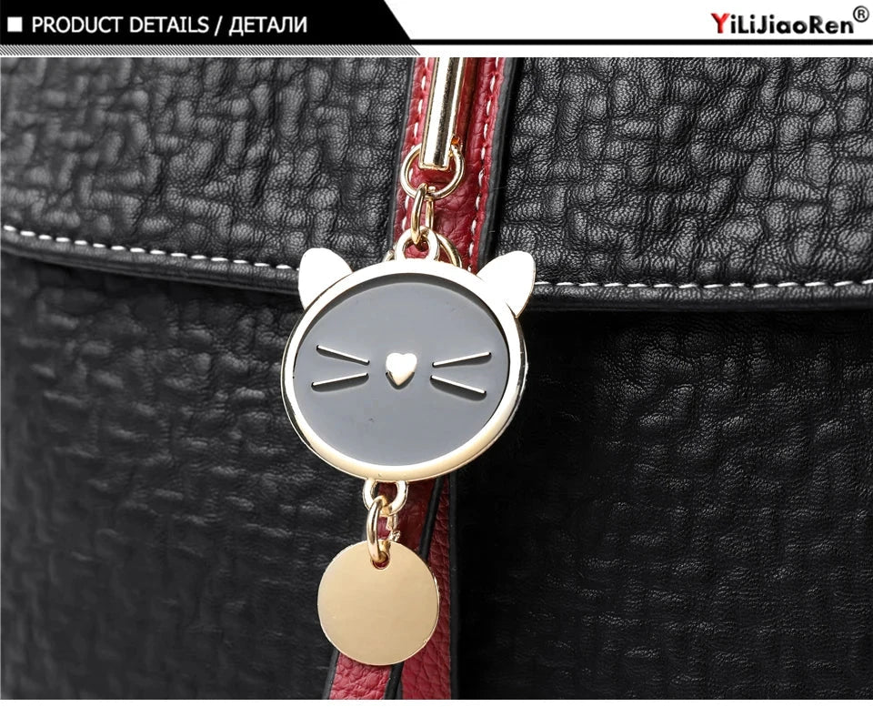 Amblot Contrast-strap leather backpack