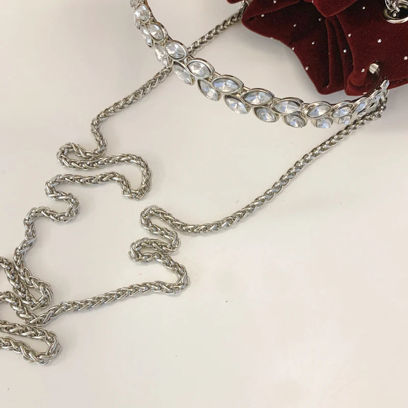 Amblot Corduroy handbag with chain strap