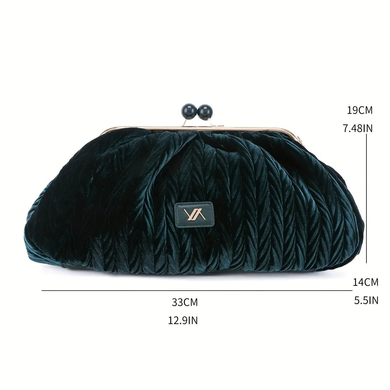 Amblot Corduroy handbag with vintage clasp design