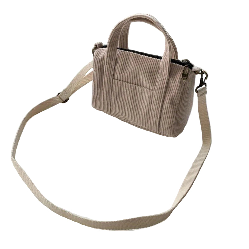 Amblot Corduroy purse with detachable shoulder strap