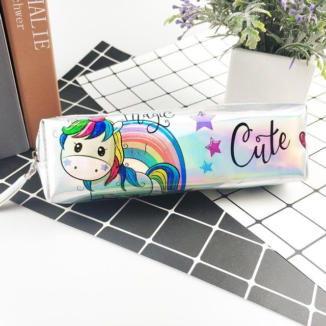 Amblot Cute unicorn pencil case for kids