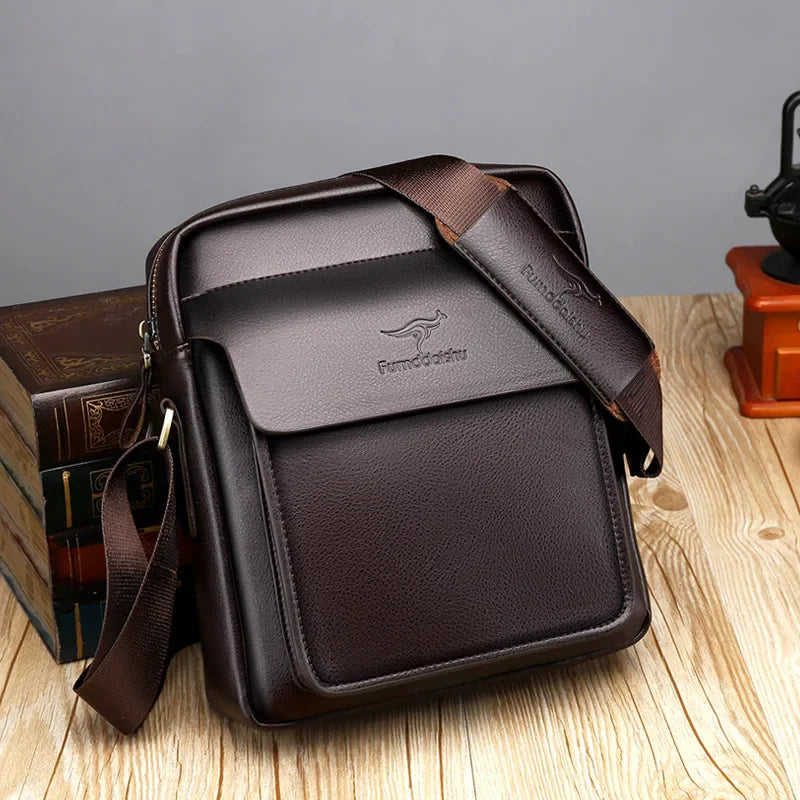 Amblot Dark Brown Classic leather crossbody bag