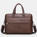 Amblot Dark Brown Leather business briefcase