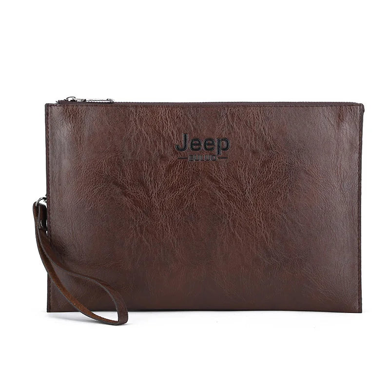 Amblot Dark Brown Leather clutch for men