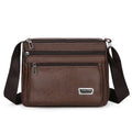 Amblot Dark Brown Men soft leather crossbody bag