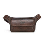 Amblot Dark Brown Outdoor leather bum bag