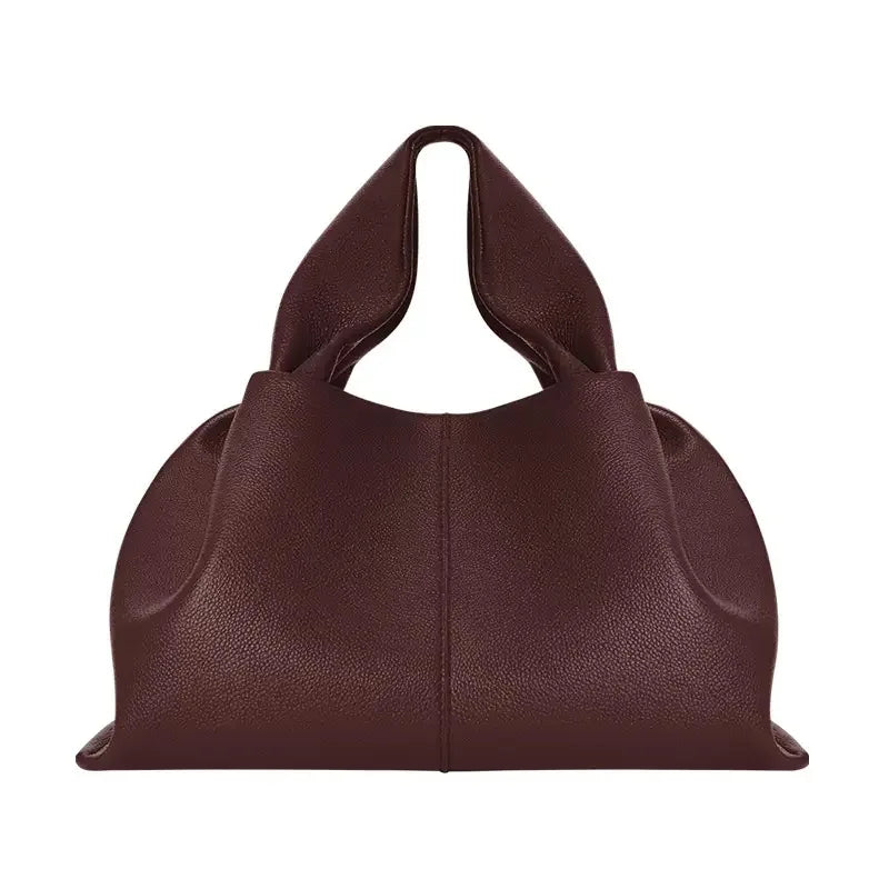 Amblot Dark Brown / Small French-inspired leather handbag