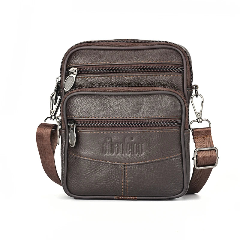 Amblot Dark Brown Structured leather crossbody bag