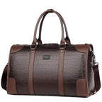 Amblot Dark Brown Unisex leather duffle bag