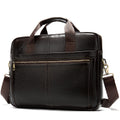 Amblot Dark Coffee (14 inch) Stylish leather executive briefcase