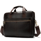 Amblot Dark Coffee (14 inch) Stylish leather executive briefcase
