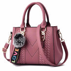 Amblot Dark Pink Women’s soft leather shoulder bag