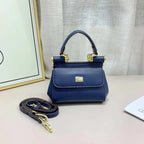 Amblot Deep Blue Elegant leather handbag