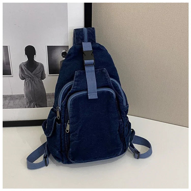 Amblot Deep Blue Large denim body bag