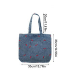 Amblot Denim tote bag with embroidery