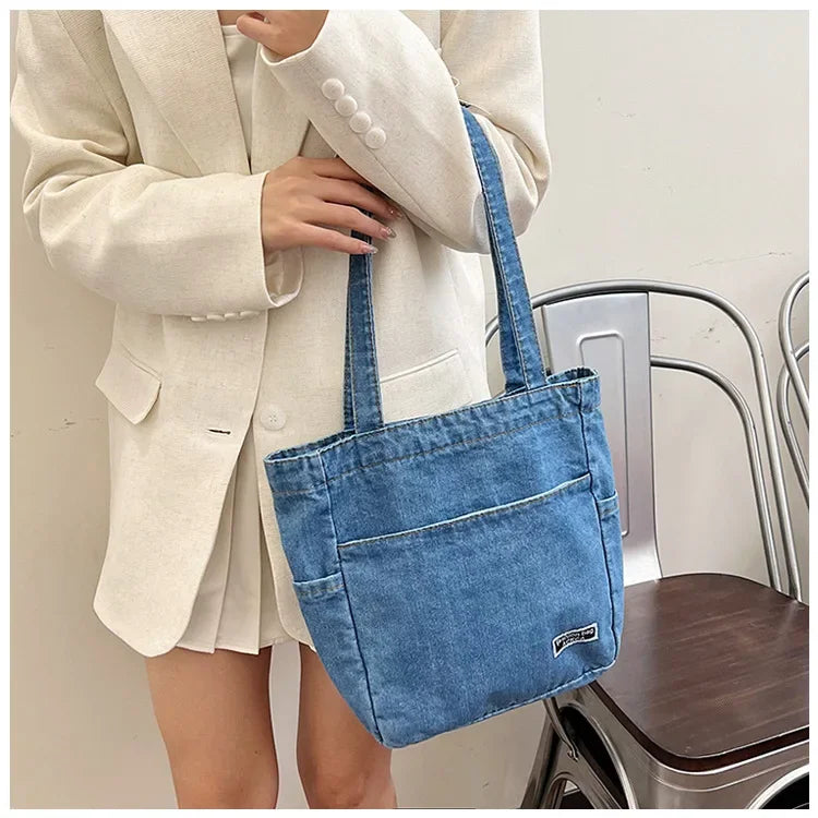 Amblot Denim tote bag with soft handles