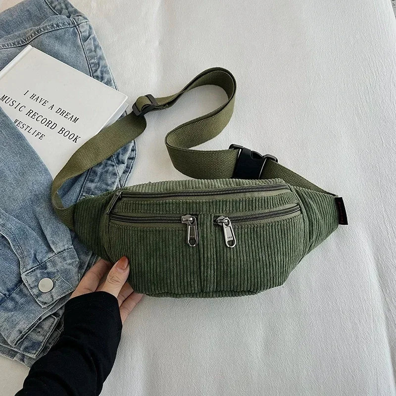 Amblot Elegant corduroy bum bag