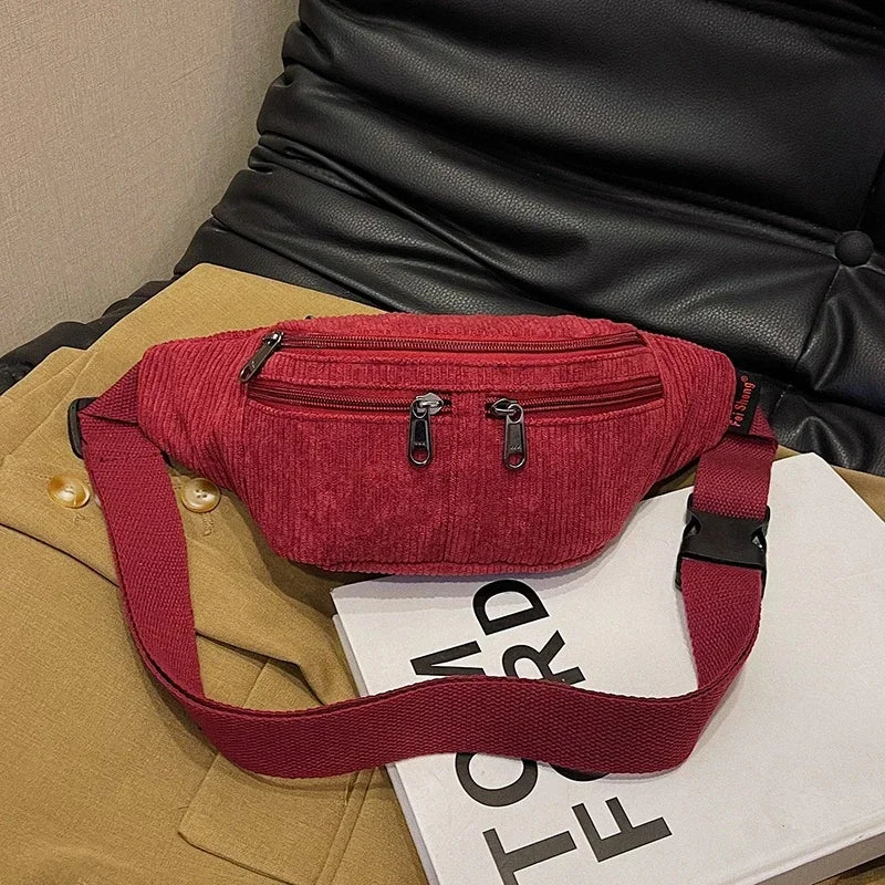 Amblot Elegant corduroy bum bag