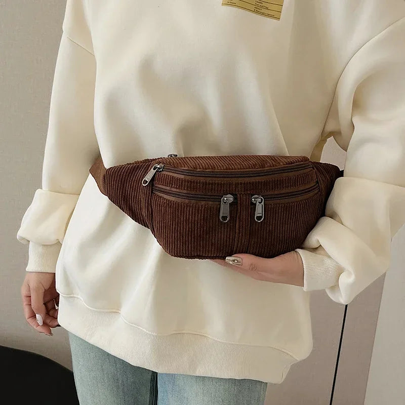 Amblot Elegant corduroy bum bag