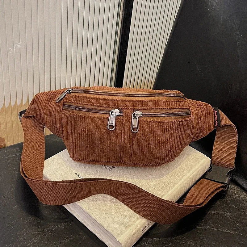 Amblot Elegant corduroy bum bag