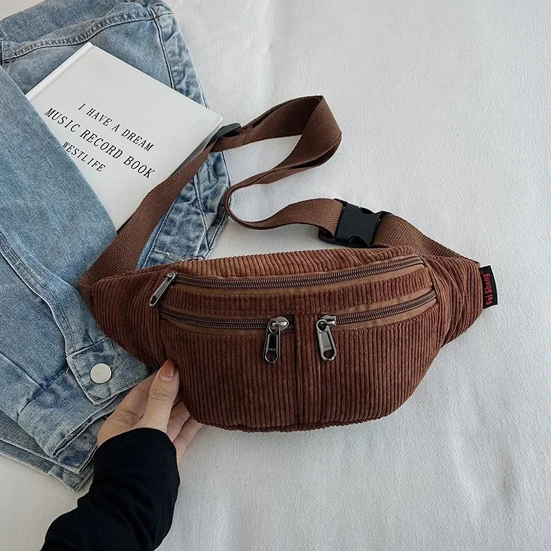 Amblot Elegant corduroy bum bag