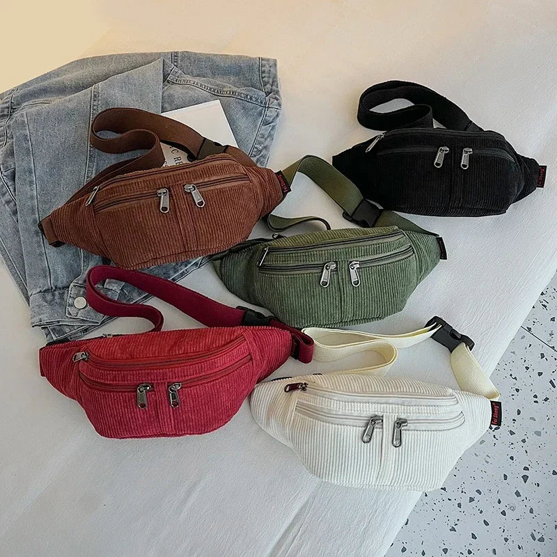 Amblot Elegant corduroy bum bag