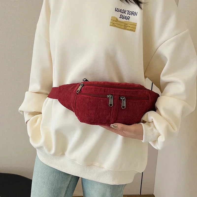 Amblot Elegant corduroy bum bag