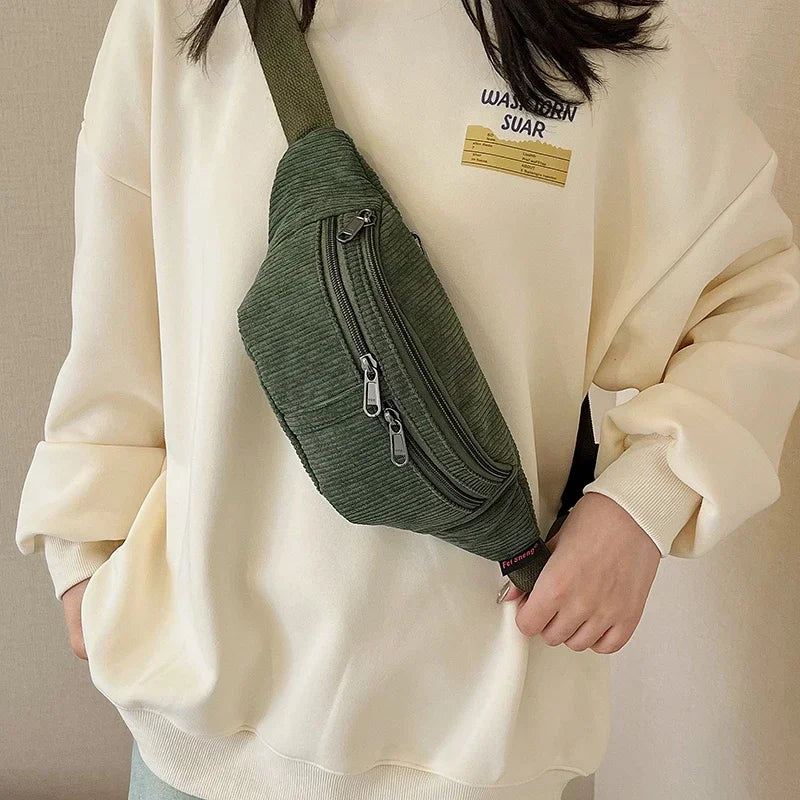 Amblot Elegant corduroy bum bag