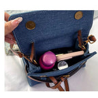 Amblot Elegant denim clutch bag for evening looks